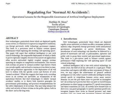 Illustration for Regulating for 'Normal AI Accidents': Operational Lessons for the Responsible Governance of Artificial Intelligence Deployment