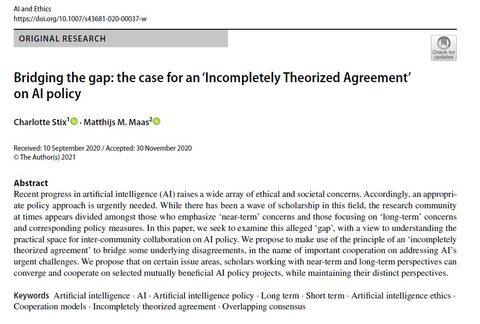 Illustration for Bridging the gap: the case for an ‘Incompletely Theorized Agreement’ on AI policy